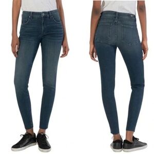 Kut from the Kloth Donna High Rise Fab Ab Ankle Skinny Raw Hem Jeans Womens 8